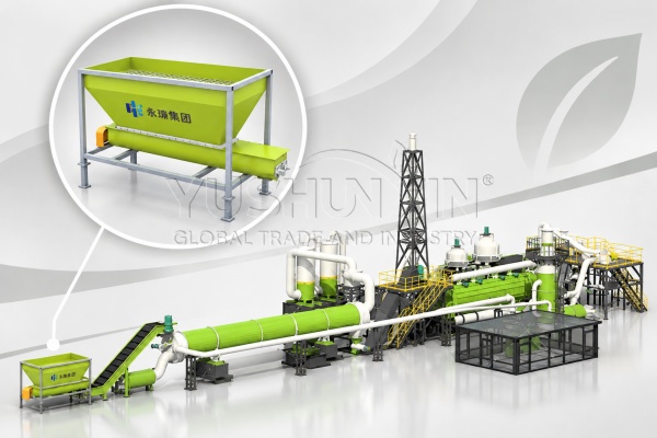 Alimentador automático para línea de carbonización continua