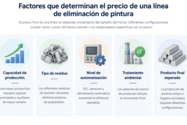 Factores que determinan el precio de una linea de eliminación de pintura