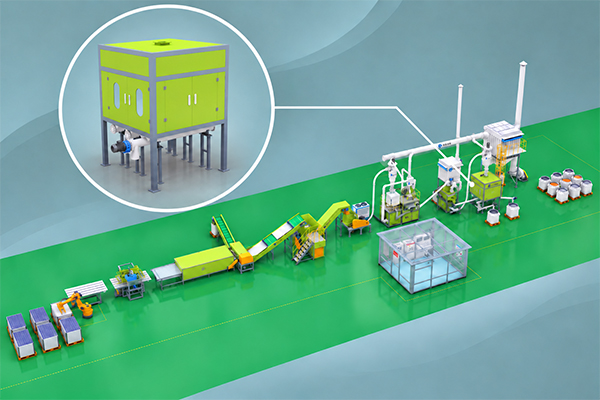 Separador electrostático para reciclaje de paneles solares